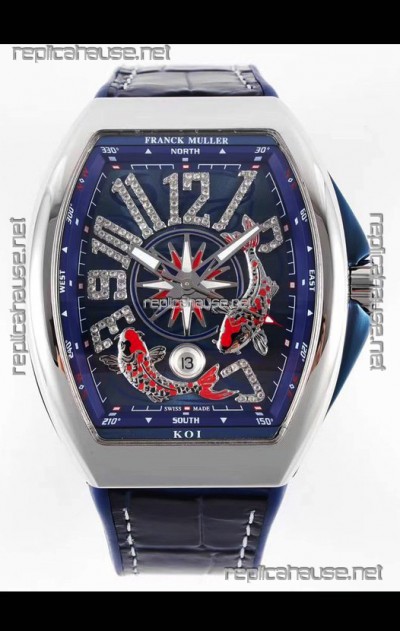 Franck Muller Vanguard KOI V45 YT SC DT AC BL KOI 2 Swiss Replica Watch 