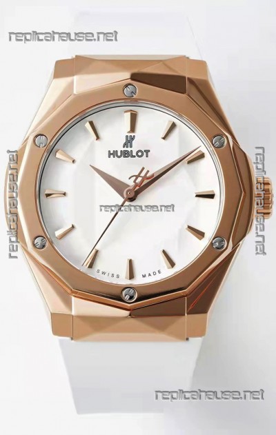 Hublot Classic Fusion Orlinski King Gold 40MM Edition White Dial Swiss Replica Watch