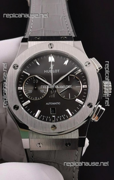 Hublot Classic Fusion Chronograph Stainless Steel Casing Grey Dial 1:1 Mirror Replica Watch 