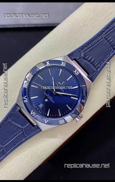Omega Co-Axial Constellation 41MM 904L Steel Blue Dial 1:1 Mirror Replica Watch
