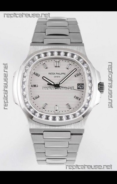 Patek Philippe Nautilus 5711/1A White Dial 1:1 Mirror Swiss Replica Watch in 904L Steel 