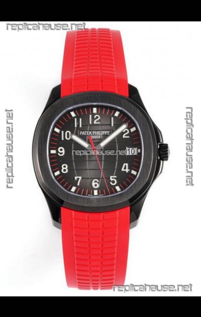 Patek Philippe Aquanaut 5167 Black Venom Edition 1:1 Mirror Replica Watch - Red Strap