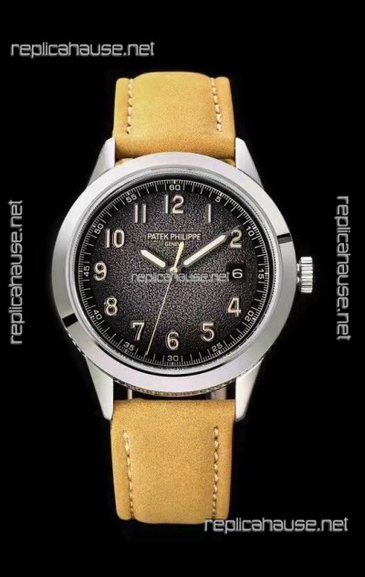 Patek Philippe Calatrava 5226G-001 904L Steel 1:1 Mirror Replica Watch Leather Strap