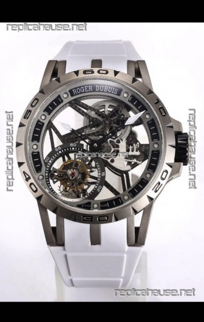 Roger Dubuis Excalibur Spider Flying Tourbillon Skeleton Titanium Casing 45MM  1:1 Mirror Swiss Watch