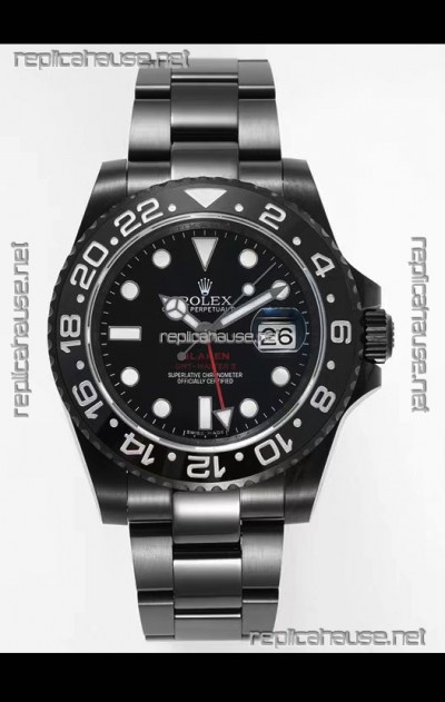 Rolex GMT Masters II REF.126710BLRO BLAKEN Swiss Replica - 904L Steel in DLC Coating