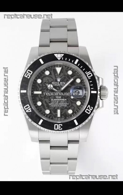 Rolex Submariner DiW Stainless Steel Casing Black Ceramic Bezel Edition Watch 