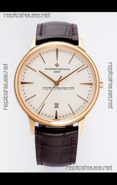Vacheron Constantin Patrimony Rose Gold 1:1 Mirror Replica Watch 40MM 904L Steel 