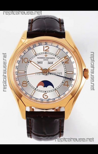 Vacheron Constantin Fiftysix Edition Rose Gold Watch 904L Steel 1:1 Mriror Replica Steel Dial 