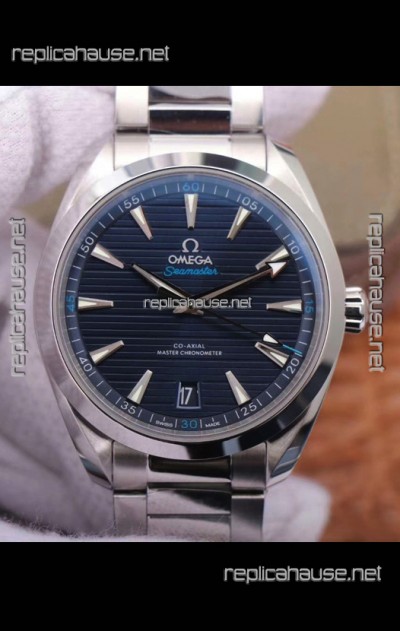 Omega Seamaster Aquaterra 150M 41MM Swiss Replica Watch in Blue Dial 1:1 Mirror Replica