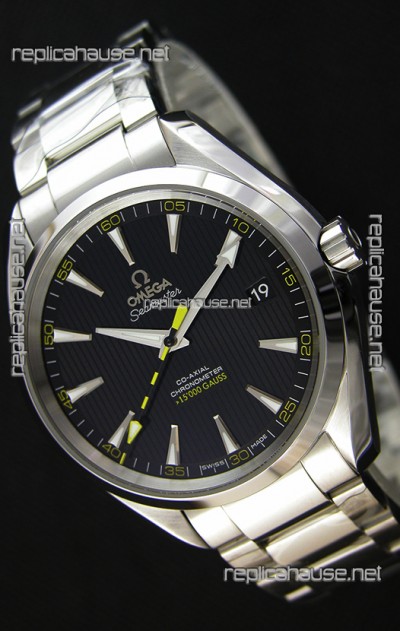 Omega Master Co-Axial Aqua Terra 15,000 Gauss Black Dial 1:1 Mirror Replica