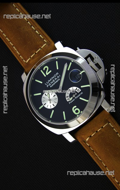 Panerai Luminor Power Reserve Japanese Replica Watch in Steel Case