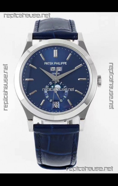 Patek Philippe Annual Calendar 5396 Complications Swiss Replica Watch in Blue Dial