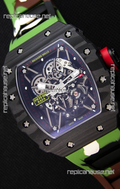 Richard Mille RM35-02 Rafael Nadal Forged Carbon Case with Camouflage Rubber Strap 