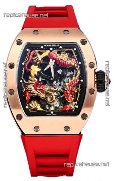 Richard Mille RM057 Dragon Dial Rose Gold Plated Watch in Swiss Automatic Movement