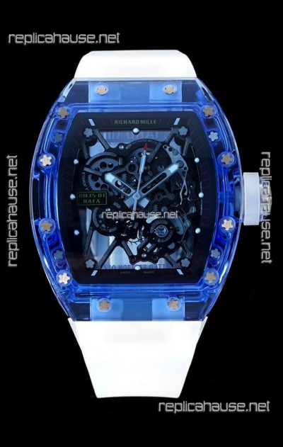 Richard Mille RM35-01 Transparent Sapphires Casing with Genuine Tourbillon Super Clone Watch