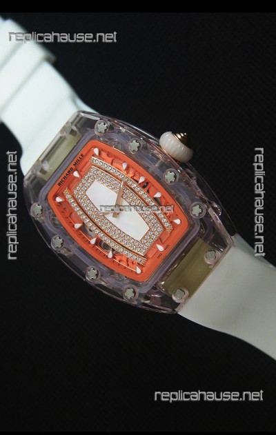 Richard Mille RM07-02 Sapphir Ladies Swiss Replica Watch in White Pearl Dial 