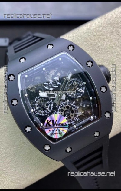 Richard Mille RM011 Felipe Massa 1:1 Mirror Black Ceramic Case Watch 