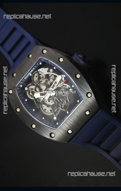 Richard Mille RM055 Ceramic Case Watch in Blue Inner Bezel