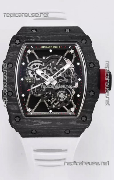 Richard Mille RM35-01 Rafael Nadal Carbon Fiber Casing with Genuine Tourbillon Super Clone Watch