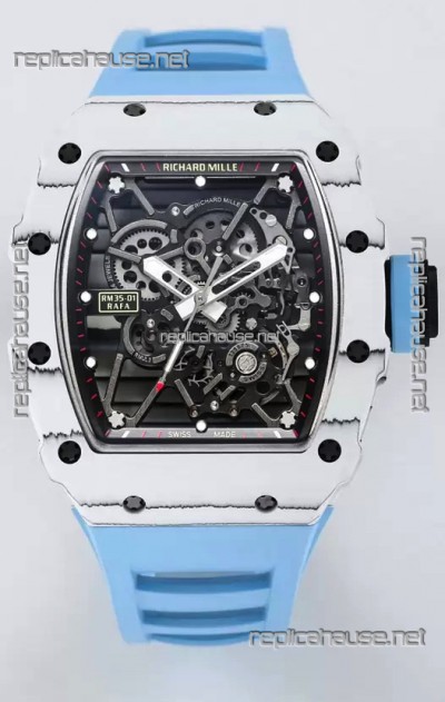 Richard Mille RM35-01 Rafael Nadal Carbon Fiber Casing with Genuine Tourbillon Super Clone Watch