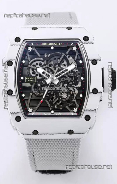 Richard Mille RM35-01 Rafael Nadal Carbon Fiber Casing with Genuine Tourbillon Super Clone Watch
