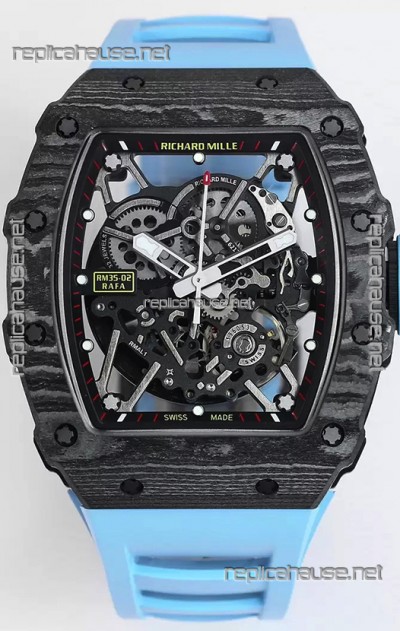 Richard Mille RM35-02 Rafael Nadal Carbon Fiber Casing with Genuine Tourbillon Super Clone Watch