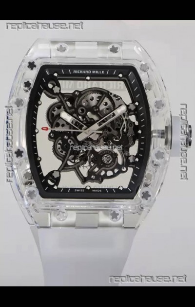 Richard Mille RM055 Transparent Sapphires Casing with Genuine Tourbillon Super Clone Watch