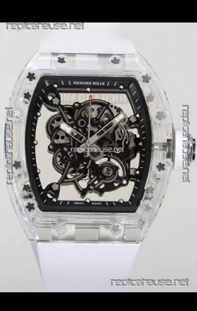 Richard Mille RM055 Transparent Sapphires Casing with Genuine Tourbillon Super Clone Watch