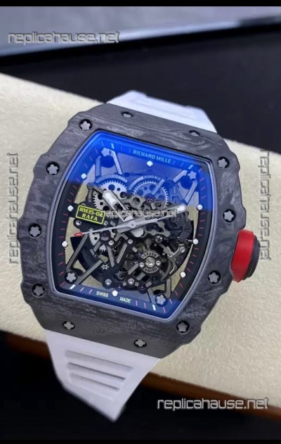 Richard Mille RM35-02 Rafael Nadal Carbon Fiber Casing with Genuine Tourbillon Super Clone Watch