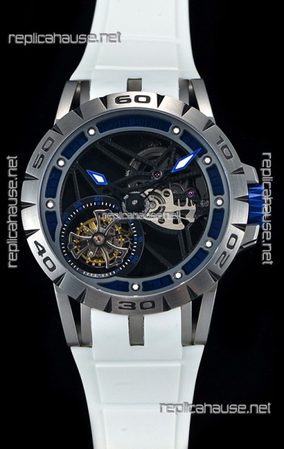 Roger Dubuis Excalibur Spider Flying Tourbillon Skeleton Titanium Casing 1:1 Mirror Swiss Watch