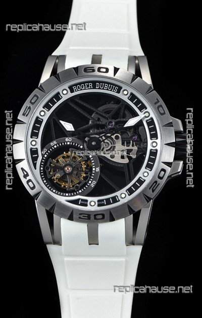 Roger Dubuis Excalibur Spider Flying Tourbillon Skeleton Titanium Casing 1:1 Mirror Swiss Watch