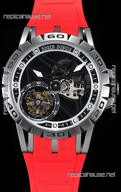 Roger Dubuis Excalibur Spider Flying Tourbillon Skeleton Titanium Casing 1:1 Mirror Swiss Watch