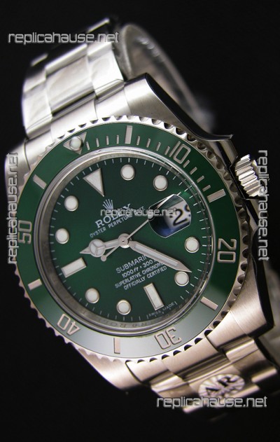 Rolex Submariner Ref#116610LV The Hulk Swiss Replica 1:1 Mirror - Ultimate 904L Steel Watch 