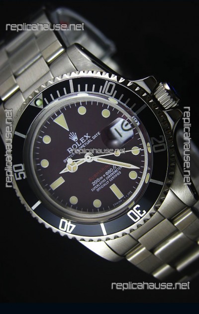 GOLDMOVEMENT - Rolex Submariner 1680 Vintage Edition Coffee Dial Swiss Watch 1:1 Mirror Replica Edition