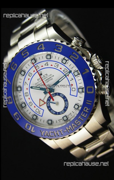 Rolex Yachtmaster II Stainles Steel Ref.116680 1:1 Mirror Replica Watch (Working Stopwatch Edition) 