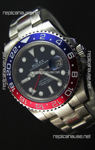 Rolex GMT Masters II 116719BLRO Pepsi Bezel Cal.3186 Movement Swiss Replica - Ultimate 904L Steel Watch