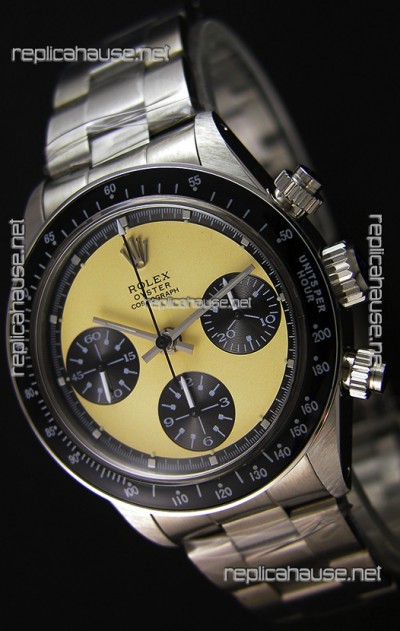 Rolex Daytona Vintage REF 6264 Off-White Dial Swiss Replica Watch - 904L Steel Watch 