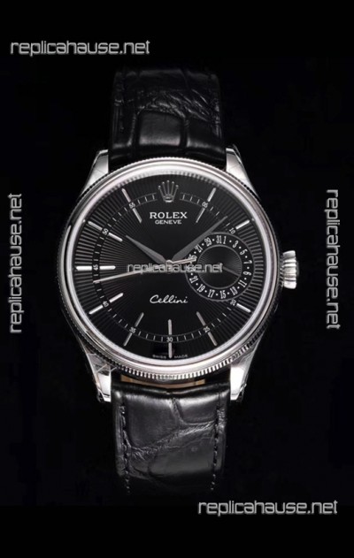 Rolex Cellini Date Ref#50519 Replica 1:1 Mirror 904L Steel Watch Black Dial