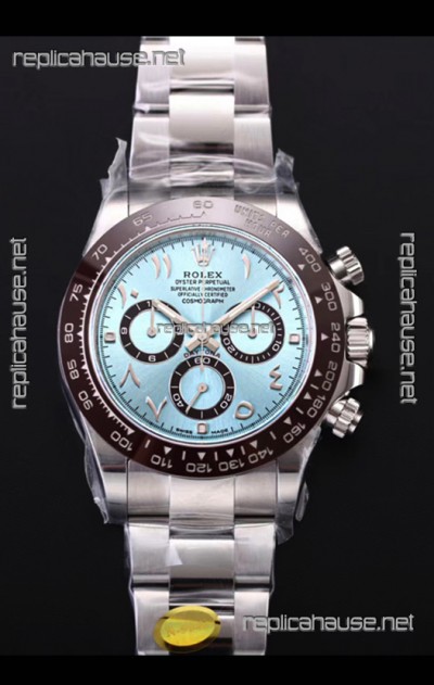 Rolex Daytona 116506 ICE BLUE ARAB Numerals Dial Cal.4130 Movement - Ultimate 904L Steel Watch