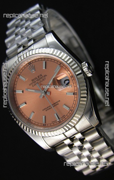 Rolex Datejust Japanese Replica Watch - Champange Dial in 36MM with Jubilee Strap