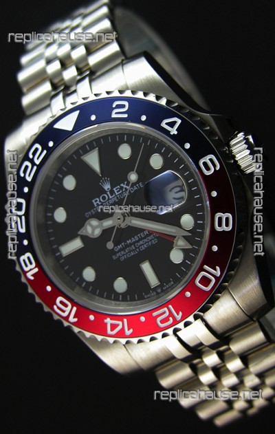 Rolex GMT Masters Japanese Replica Movement Watch in Jubilee Strap
