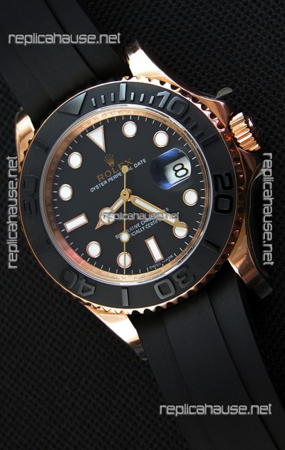 Rolex Yachtmaster Everrose Gold Japanese Replica Watch - 40MM