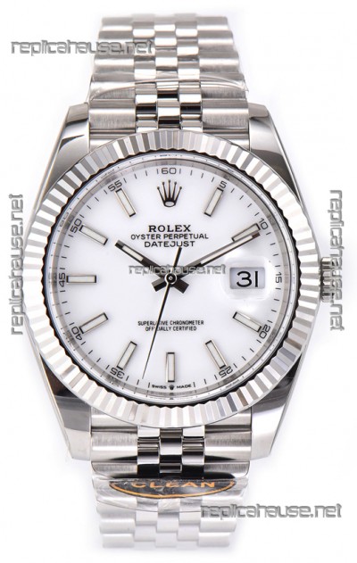 Rolex Datejust 126334 41MM ETA3235 72 Hours Power White Dial Jubilee 1:1 Mirror Replica