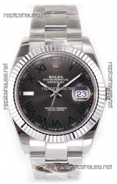 Rolex Datejust 126334 Wimbledon 41MM ETA3235 Slate Dial 72 Hours Power 1:1 Mirror Replica