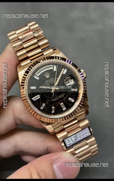 Rolex Day Date Presidential 18K Rose Gold Watch 40MM - Eisenkiesel Dial 1:1 Mirror Quality