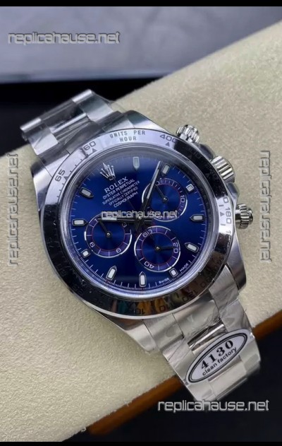 Rolex Cosmograph Daytona M116509 Original Cal.4130 Movement - 904L Steel Watch in Blue Dial