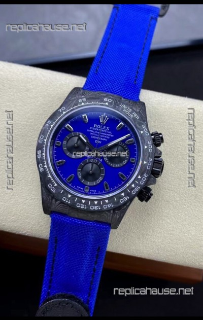 Rolex Daytona DiW Miami Blue Edition Watch - Forged Cabon Casing 1:1 Mirror Replica