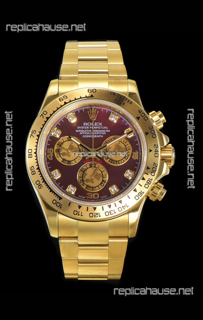 Rolex Daytona 18K Yellow Gold Original Cal.4130 Movement - 1:1 Mirror 904L Steel Watch