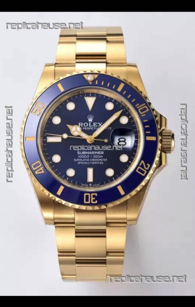 Rolex Submariner 41MM Date Ceramic Gold m126618lb - Replica 1:1 Mirror - Ultimate 904L Steel Watch