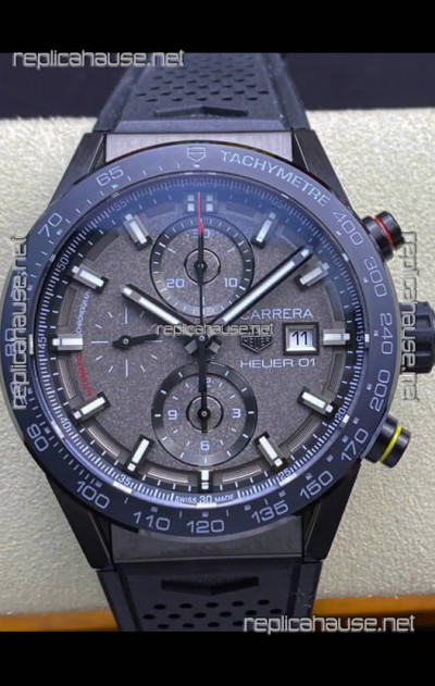 Tag Heuer Carrera Heuer 01 Swiss Replica Watch in Ceramic Casing - Grey Dial 